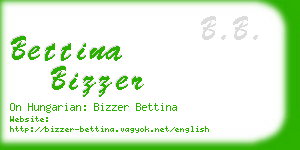 bettina bizzer business card